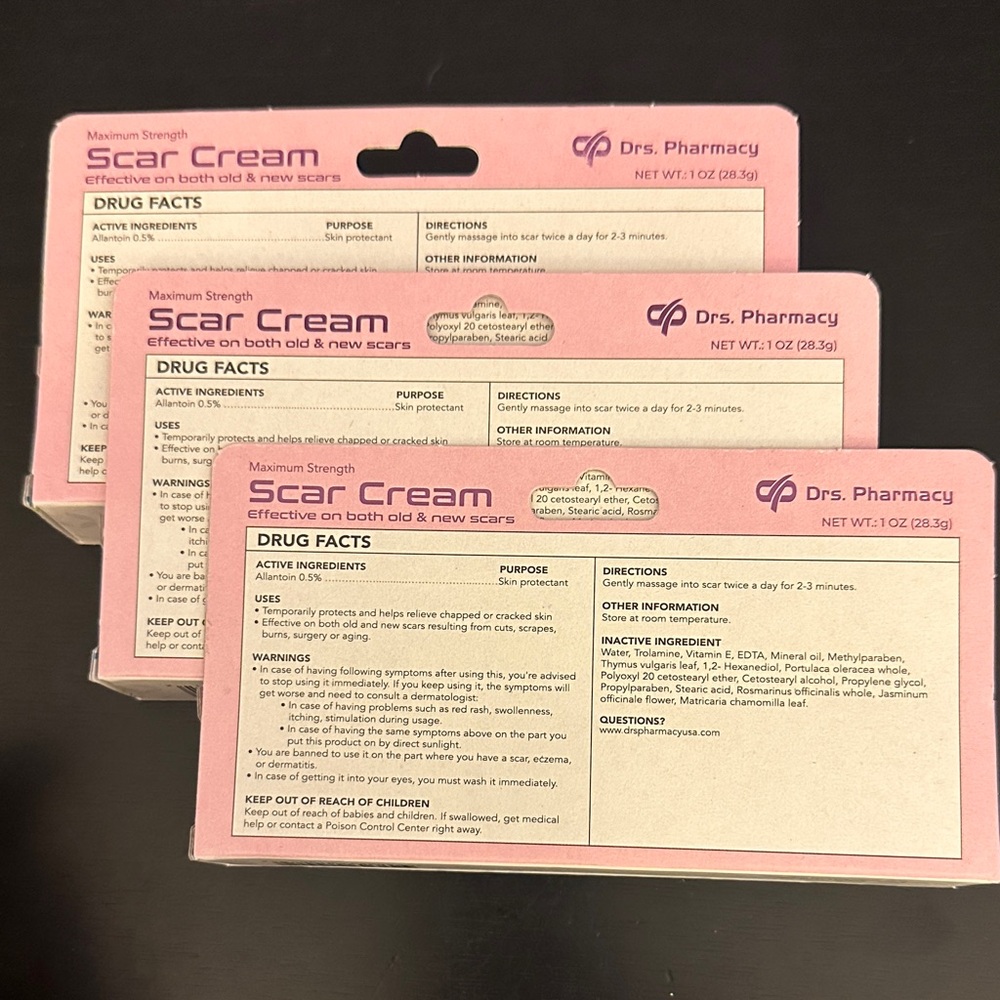Drs Pharmacy Maximum Strength Scar Cream set of 3 - Picture 3 of 3